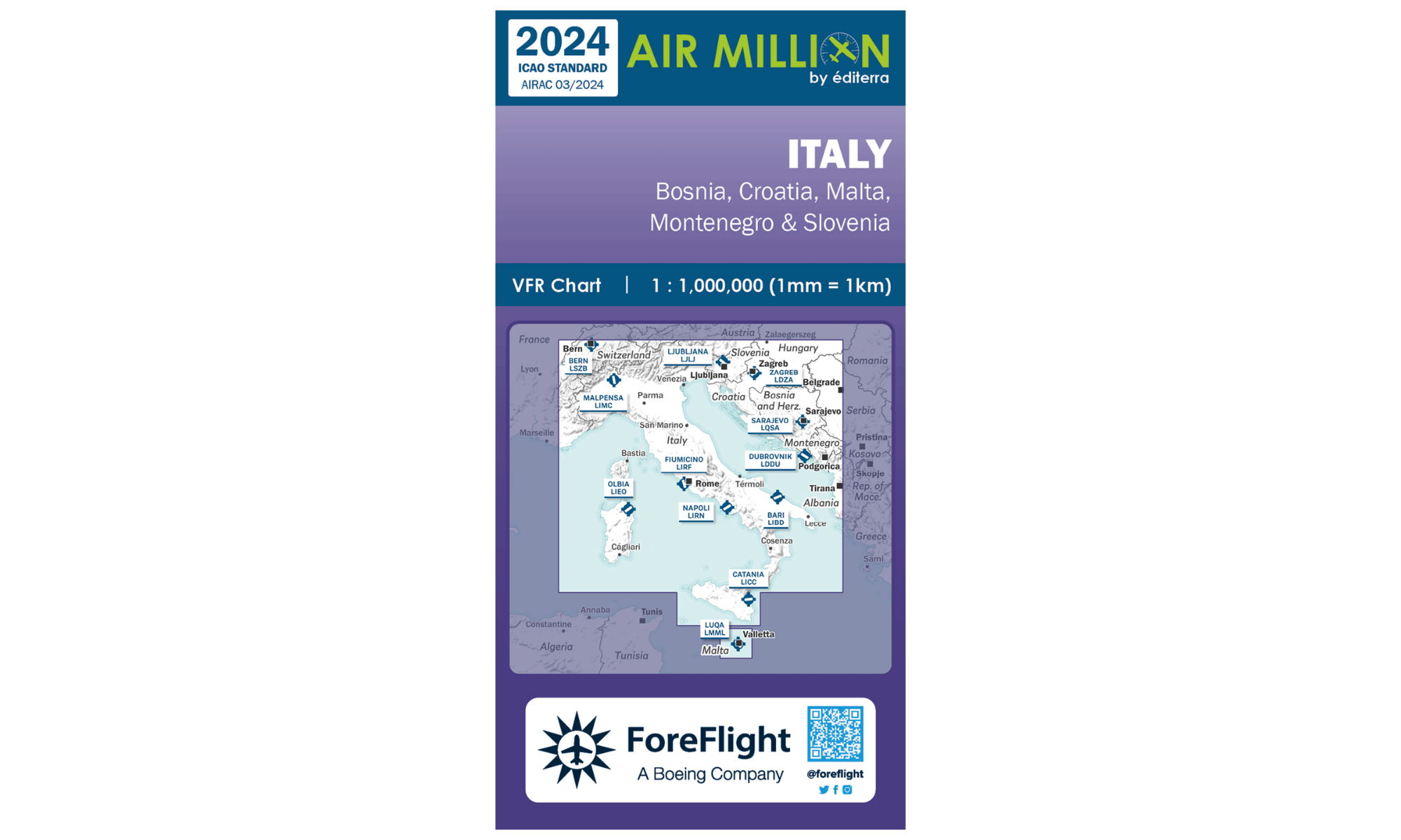 Air Million VFR Italy 2024 Chart